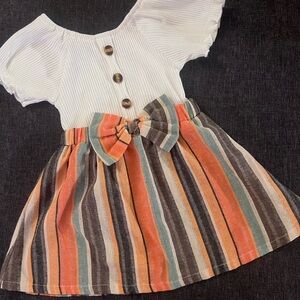 Striped Multicolor Kids Dress